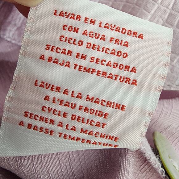 Ruby Rd Jacket Womans Size 12 Shimmery Textured Button Up Purple Pockets 3/4 Slv - Picture 12 of 12